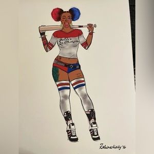 Cardi B/Harley Quinn Poster/Drawing
